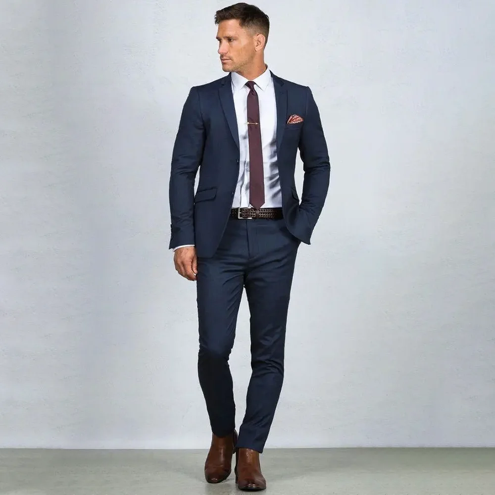 Summer Fashion Solid Men Suits Navy Blue (Blazer+Pants) Formal Notch Lapel Single Breasted Two Piece Chic Smart Casual Male Suit
Summer Fashion Solid Men Suits Navy Blue (Blazer+Pants) Formal Notch Lapel Single Breasted Two Piece Chic Smart Casual Male Suit