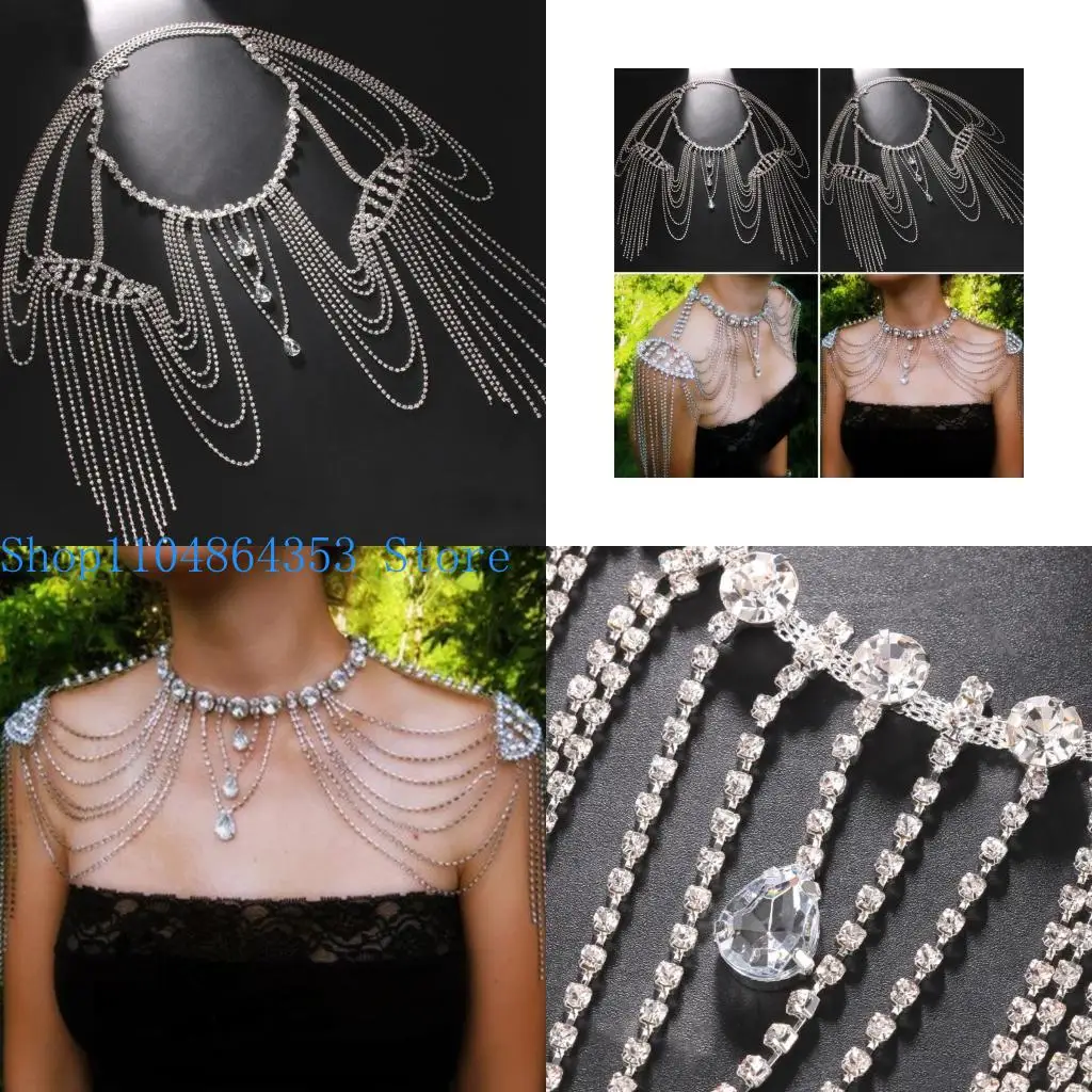 652F Fashionable Crystals Tassels Arm Chain Punk Sturdy Metal Shoulder Necklace Accessory for Women Special Occasions
652F Fashionable Crystals Tassels Arm Chain Punk Sturdy Metal Shoulder Necklace Accessory for Women Special Occasions