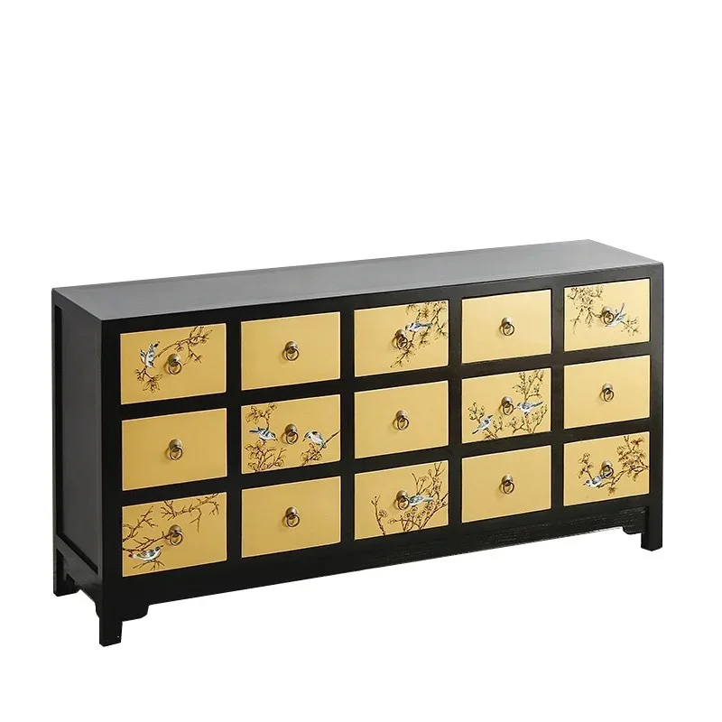 New Chinese-style painted furniture Solid wood decorative chest cabinet Entrance foyer Locker Classical bedroom
New Chinese-style painted furniture Solid wood decorative chest cabinet Entrance foyer Locker Classical bedroom