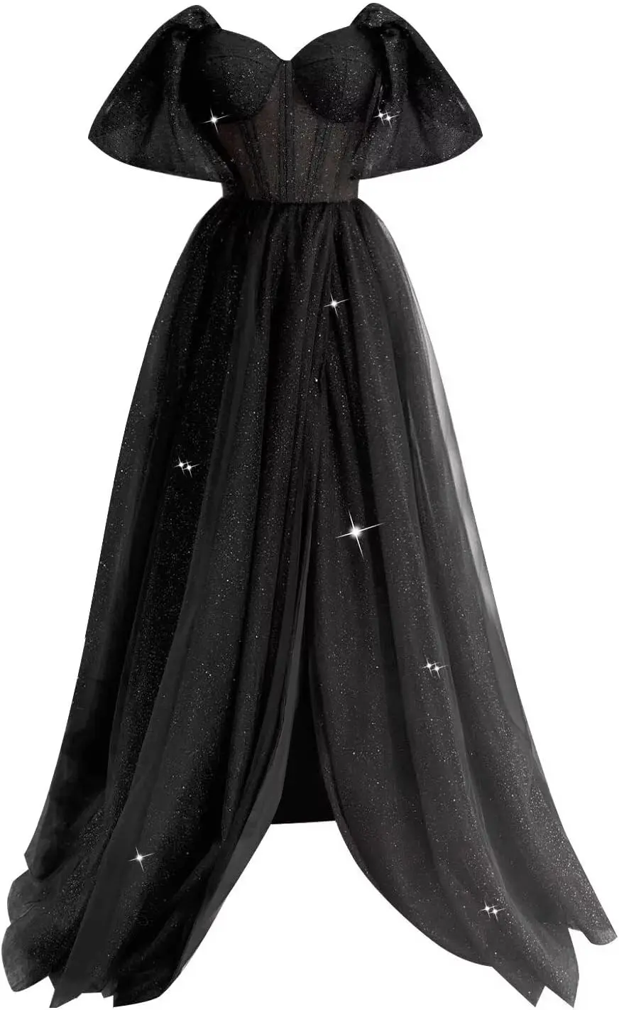 Off Shoulder Tulle Prom Dresses 2026 Sparkly Long Ball Gowns A Line Sweetheart Formal Evening Dress with Split Dress Party
Off Shoulder Tulle Prom Dresses 2026 Sparkly Long Ball Gowns A Line Sweetheart Formal Evening Dress with Split Dress Party