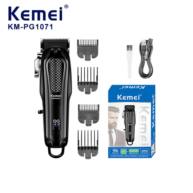 Электрическая машинка для стрижки волос Kemei для парикмахерской, профессиональная беспроводная машинка для стрижки волос, полный набор с точной регулировкой KM-PG1071
Электрическая машинка для стрижки волос Kemei для парикмахерской, профессиональная беспроводная машинка для стрижки волос, полный набор с точной регулировкой KM-PG1071