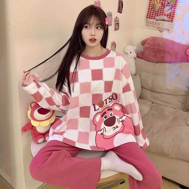 Sanrio Kawaii Lotso Long-Sleeved 5Xl Pajamas Set Anime Cartoon Printing Autumn Thin Extra Large Size Cute Girls Home Clothes
Sanrio Kawaii Lotso Long-Sleeved 5Xl Pajamas Set Anime Cartoon Printing Autumn Thin Extra Large Size Cute Girls Home Clothes