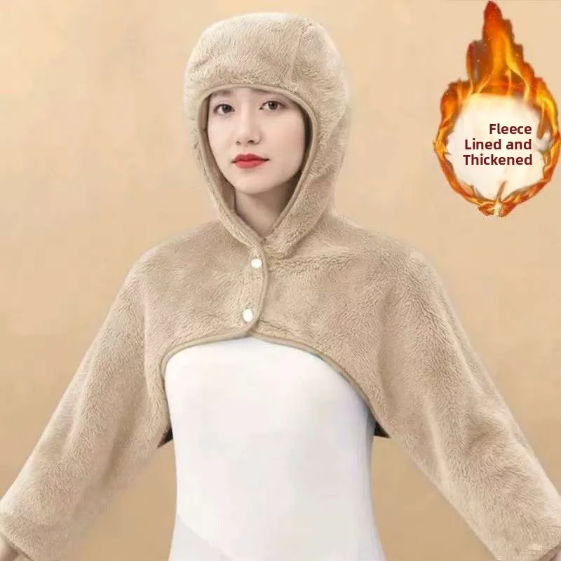 Зимняя теплая женская куртка-худи из кораллового флиса с защитой плеч и шеи, свободного кроя, из полиэстера
Зимняя теплая женская куртка-худи из кораллового флиса с защитой плеч и шеи, свободного кроя, из полиэстера