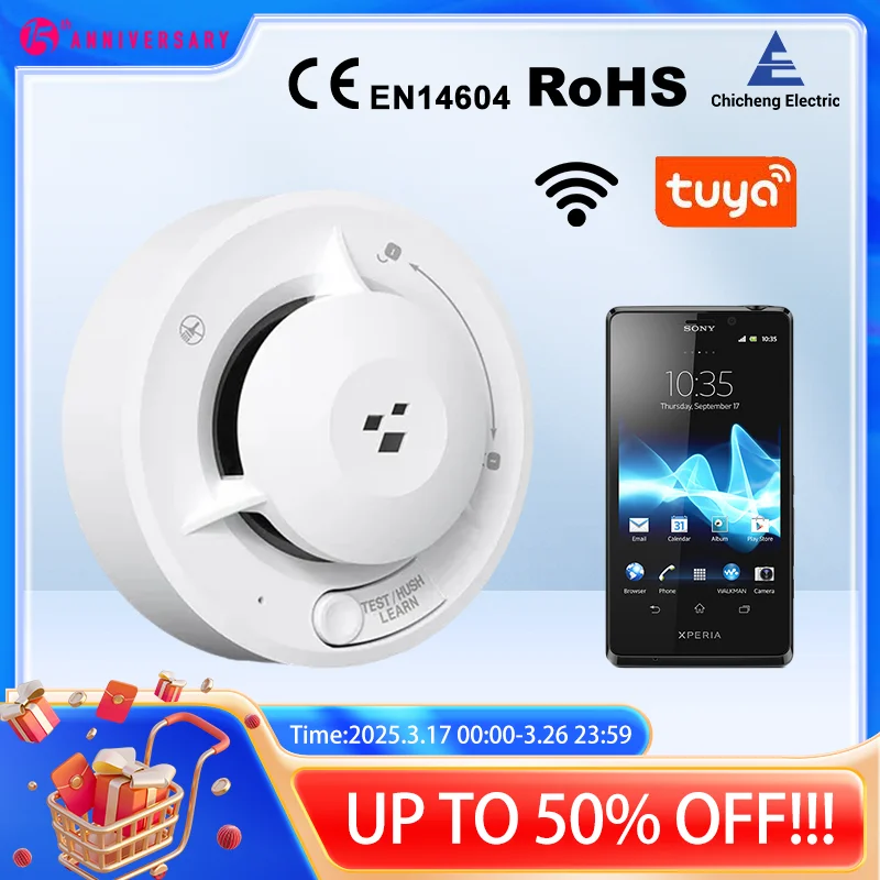 Tuya Wifi Smoke Detectors Smart Fire Alarm Photoelectric Smoke Sensor 85dB Wireless Smoke Alarm AA Batteries Tuya App Control
Tuya Wifi Smoke Detectors Smart Fire Alarm Photoelectric Smoke Sensor 85dB Wireless Smoke Alarm AA Batteries Tuya App Control