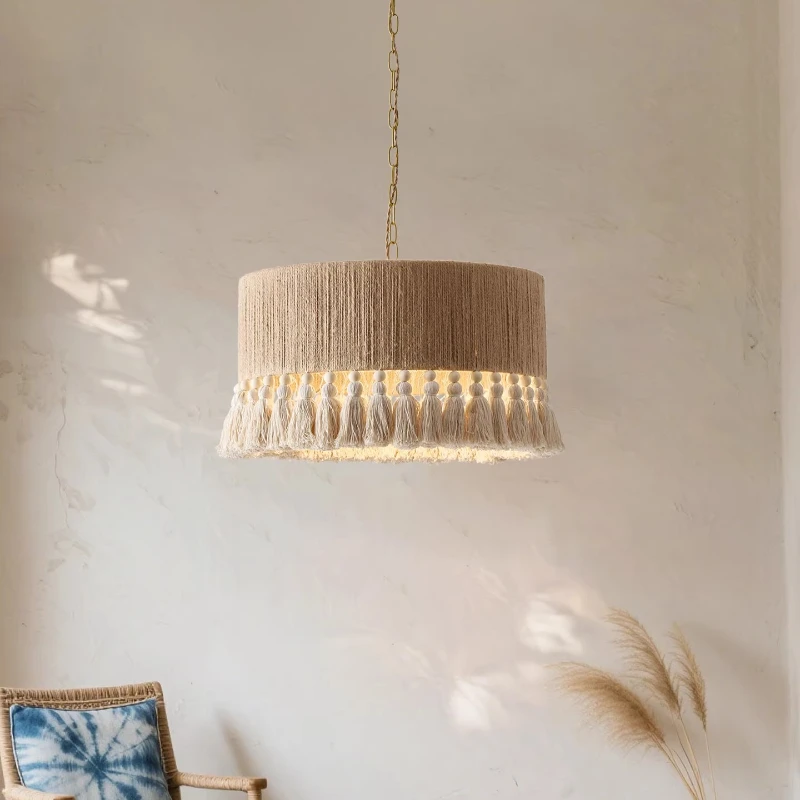 Bohemian Tassels Lamps Vintage Hemp Rope Pendant Light Bedroom Study Restaurant Hotel Homestay Creative Art LED Hanging Lamp E27
Bohemian Tassels Lamps Vintage Hemp Rope Pendant Light Bedroom Study Restaurant Hotel Homestay Creative Art LED Hanging Lamp E27