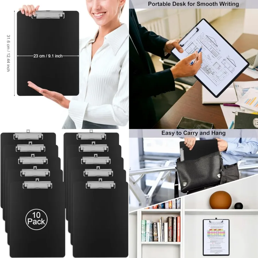 Metal Clipboards, Pack Heavy Duty Aluminum Clipboards 12 x 9 Inch, A4 Letter Sizer Document Holder with Low Profile Clip, Suita
Metal Clipboards, Pack Heavy Duty Aluminum Clipboards 12 x 9 Inch, A4 Letter Sizer Document Holder with Low Profile Clip, Suita