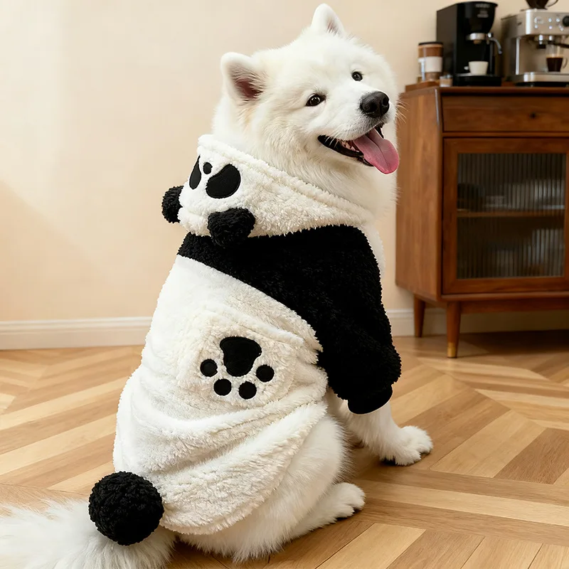 Pet Dog Clothing for Autumn and Winter, Warm and Thick, Medium and Large-sized Golden Retriever Samoyed Four-legged Panda Suit
Pet Dog Clothing for Autumn and Winter, Warm and Thick, Medium and Large-sized Golden Retriever Samoyed Four-legged Panda Suit
