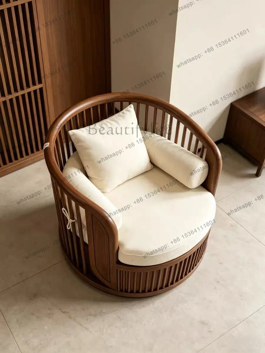 YJ new Chinese-style North American black walnut single sofa home modern simple fabric solid wood
YJ new Chinese-style North American black walnut single sofa home modern simple fabric solid wood