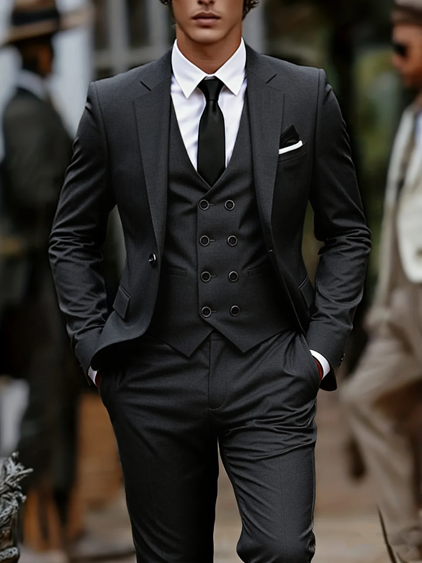 Men's Groom Wedding Suit Single Breasted Notch Lapel Solid Double Breasted Vest Elegant Office Party Set
Men's Groom Wedding Suit Single Breasted Notch Lapel Solid Double Breasted Vest Elegant Office Party Set
