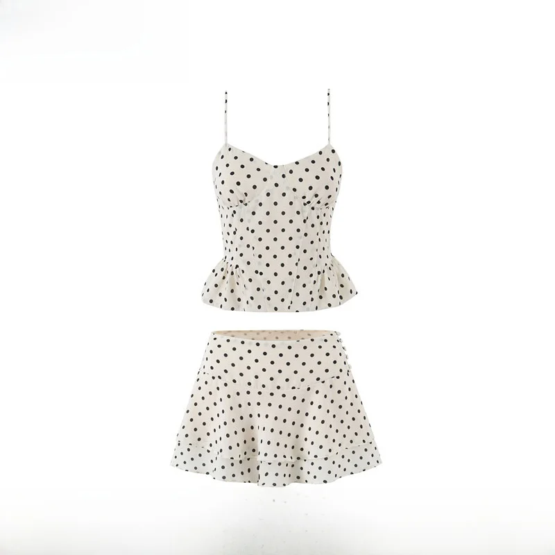Spring Summer New Arrival Polka Dot Print Halter Top And Short Skirt Fashionable Versatile Women's Clothing Short Sleeveless ...
Spring Summer New Arrival Polka Dot Print Halter Top And Short Skirt Fashionable Versatile Women's Clothing Short Sleeveless ...