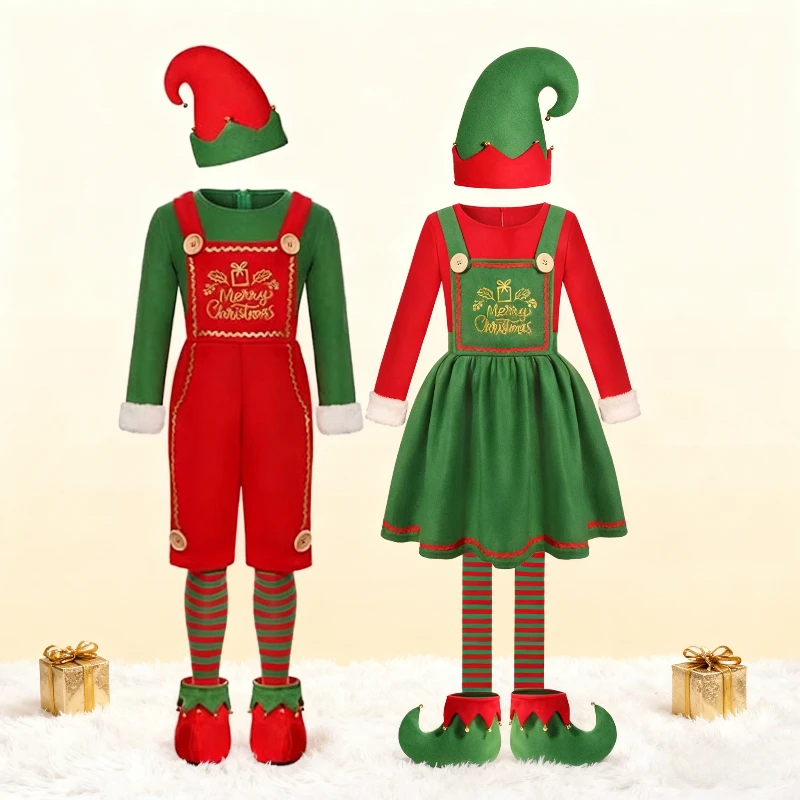 Adult Christmas Elf Cosplay Costumes for Boys Girls Santa Claus Green Clothes Family Matching New Years Xmas Dress Outfits 2025
Adult Christmas Elf Cosplay Costumes for Boys Girls Santa Claus Green Clothes Family Matching New Years Xmas Dress Outfits 2025