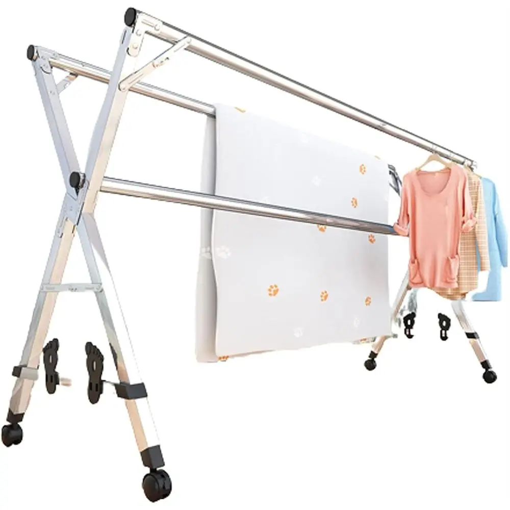 Space-Saving Adjustable Heavy-Duty Stainless Steel Indoor Clothes Drying Rack, Free-Standing, 1.6m
Space-Saving Adjustable Heavy-Duty Stainless Steel Indoor Clothes Drying Rack, Free-Standing, 1.6m
