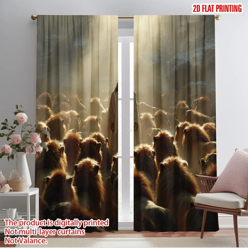 2pcs,2D plane printing Creative Curtains Jesus and the Lion1 Versatile Polyester (without rod) Home Decor Perfect for Living
2pcs,2D plane printing Creative Curtains Jesus and the Lion1 Versatile Polyester (without rod) Home Decor Perfect for Living