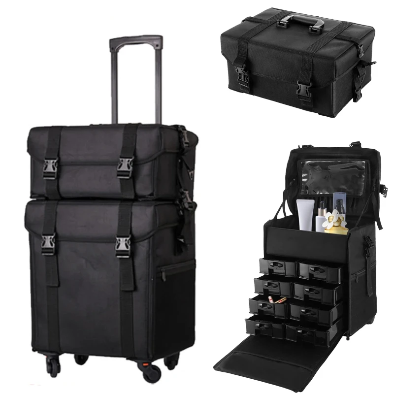 Large Professional Makeup Case Trolley Women Cosmetic Organizer 4 Wheels Storage Box Detachable Nail Beauty Tattoo Suitcase
Large Professional Makeup Case Trolley Women Cosmetic Organizer 4 Wheels Storage Box Detachable Nail Beauty Tattoo Suitcase