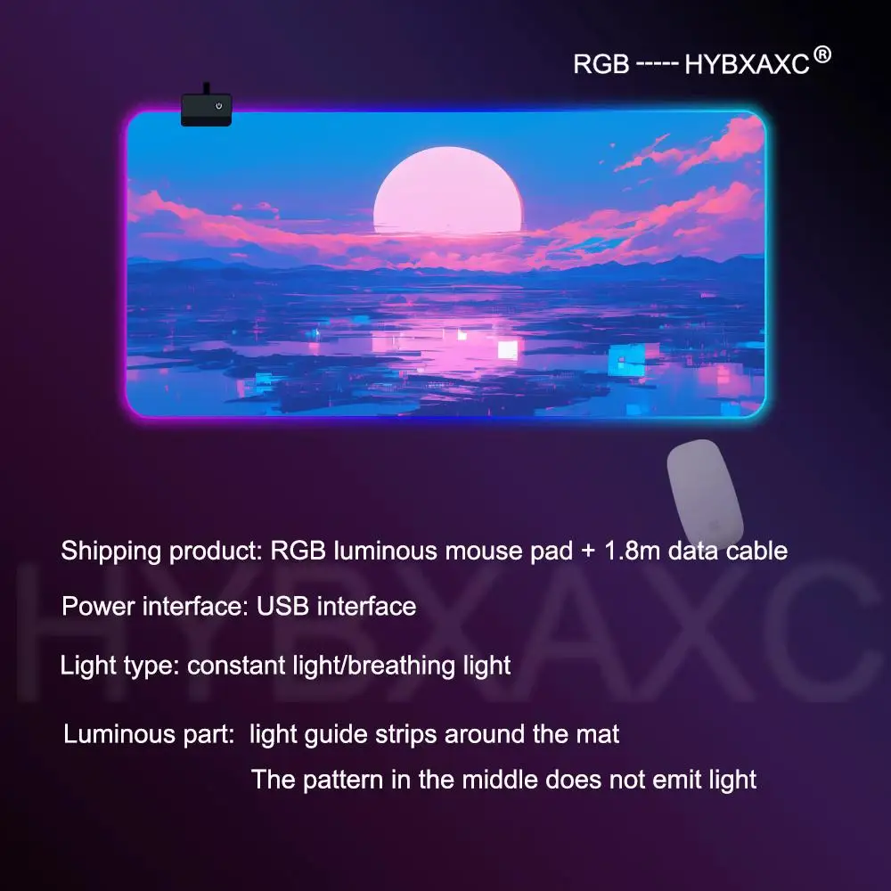 RGB Mouse Pad Gaming Mousepads LED Mouse Mat Landscape And Sunset Glow Keyboard Mat Anti-slip 40x90cm Mousepad Luminous Desk Rug
RGB Mouse Pad Gaming Mousepads LED Mouse Mat Landscape And Sunset Glow Keyboard Mat Anti-slip 40x90cm Mousepad Luminous Desk Rug