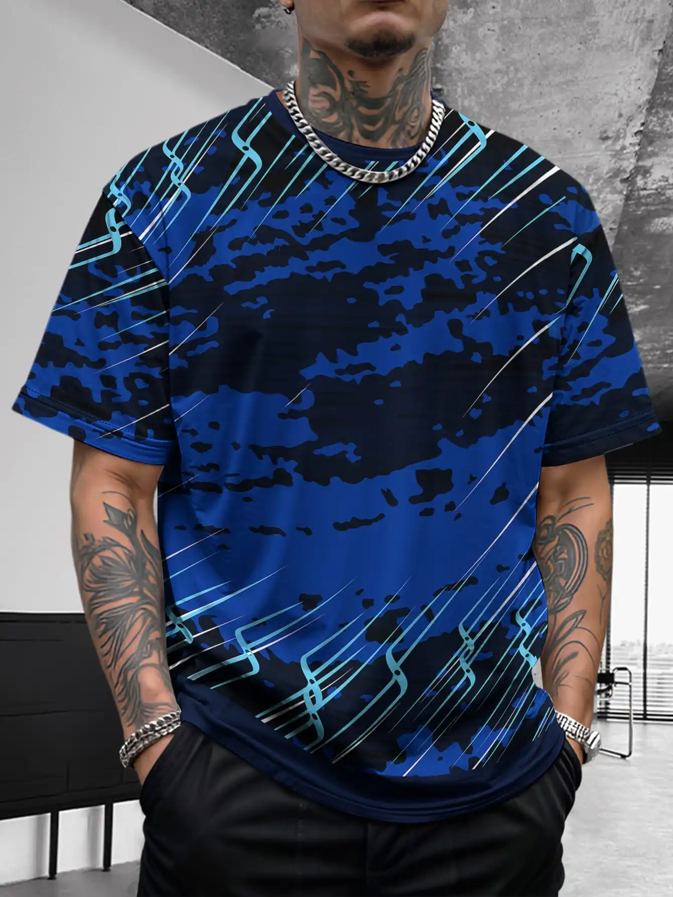 Summer new men's contrasting color street style patchwork fashion retro slim fit sports short sleeved shirt
Summer new men's contrasting color street style patchwork fashion retro slim fit sports short sleeved shirt