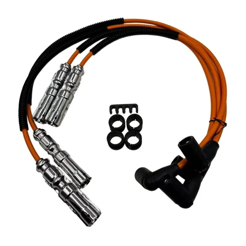 OE 06A905409E High Voltage Spark Plug Wire Set Ignition Cable Kit With Mounting Accessories Complete Ignition System Parts
OE 06A905409E High Voltage Spark Plug Wire Set Ignition Cable Kit With Mounting Accessories Complete Ignition System Parts