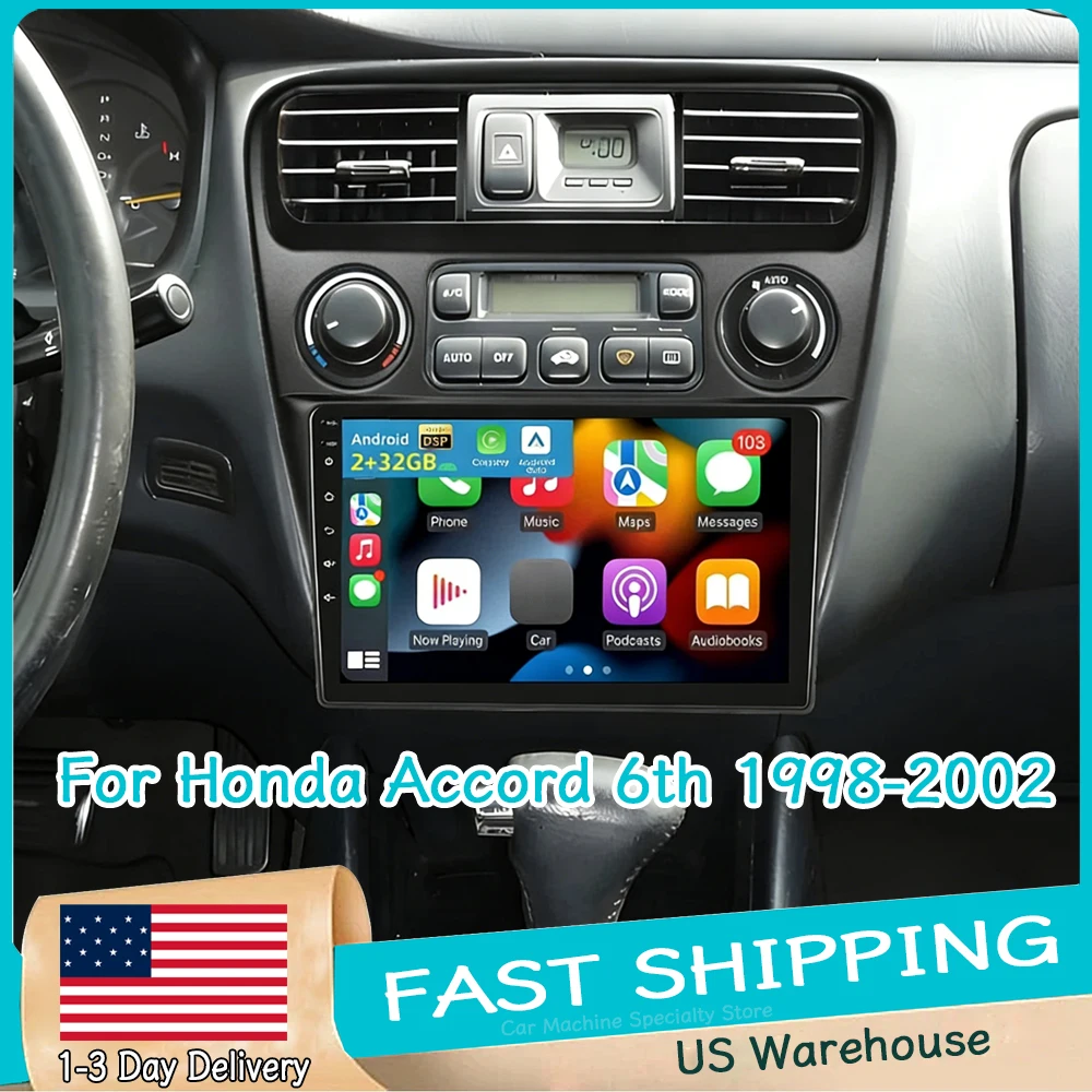 For 1998-2002 Honda Accord 6th Generation: 9-inch Android 13 In-Car Navigation System Built-in with CarPlay + Android Auto/2+32G
For 1998-2002 Honda Accord 6th Generation: 9-inch Android 13 In-Car Navigation System Built-in with CarPlay + Android Auto/2+32G