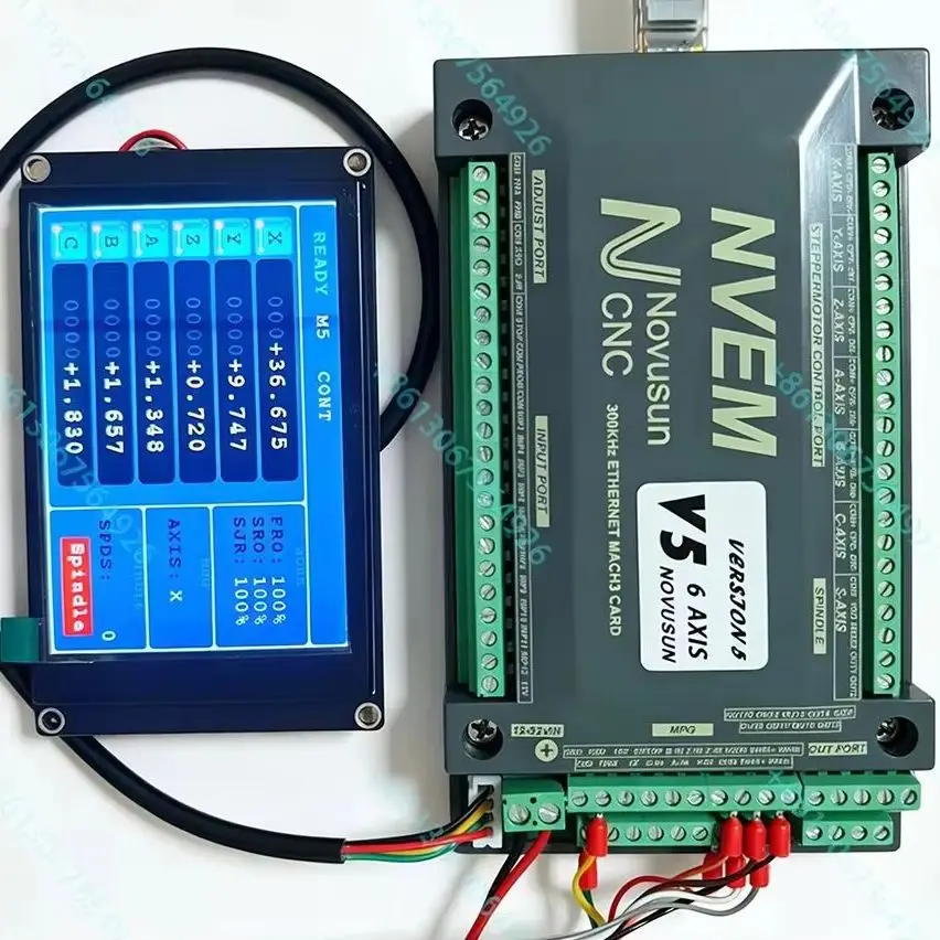 Cnc Motion Controller 300khz Nvem V5 Upgraded Version 3/4/5/6Axis Mach3 NVEM Ethernet Interface Control Board +LCD display
Cnc Motion Controller 300khz Nvem V5 Upgraded Version 3/4/5/6Axis Mach3 NVEM Ethernet Interface Control Board +LCD display