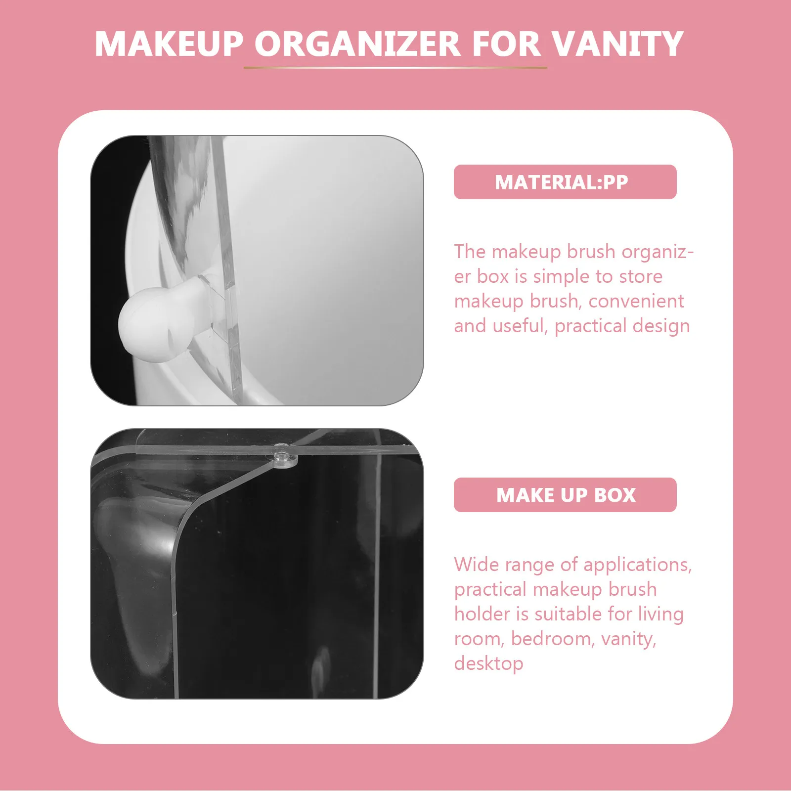 Органайзер для кистей и косметики с крышкой, вращение на 180 градусов, настольное хранение, устойчивое размещение на туалетном столике
Органайзер для кистей и косметики с крышкой, вращение на 180 градусов, настольное хранение, устойчивое размещение на туалетном столике