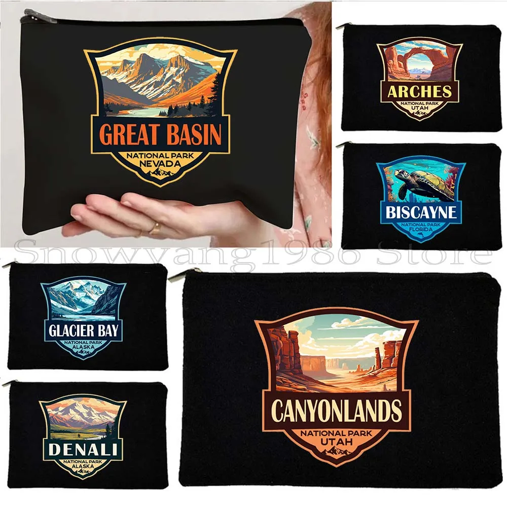 Arches Bryce Canyon Glacier Biscayne Hawaii Volcanic Lake American Samoa Acadia Canyonland Cosmetic Makeup Bag Pouch Pencil Case
Arches Bryce Canyon Glacier Biscayne Hawaii Volcanic Lake American Samoa Acadia Canyonland Cosmetic Makeup Bag Pouch Pencil Case