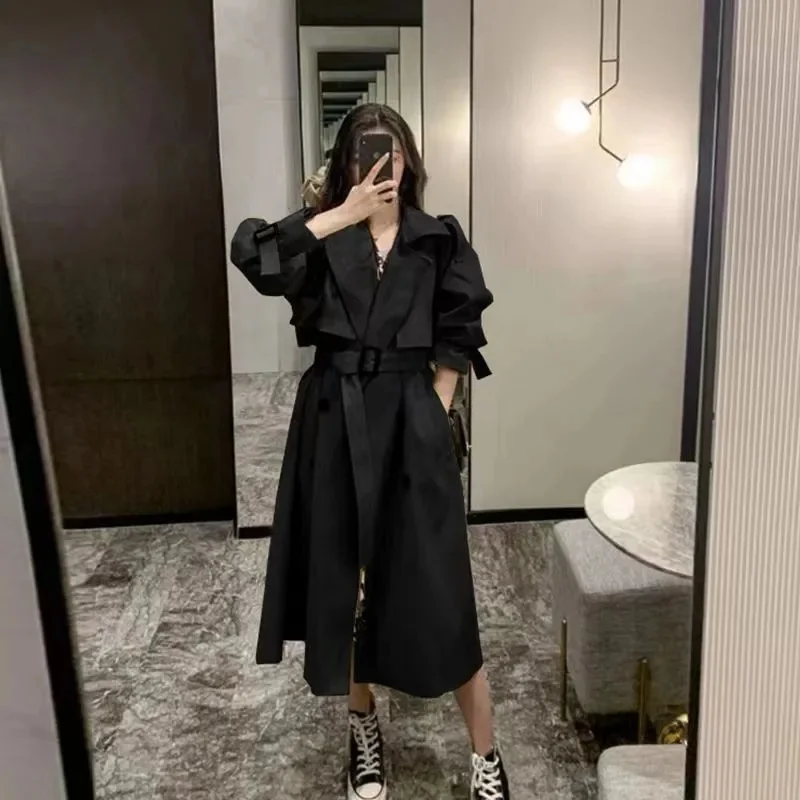 Elegant Women's Woolen Overcoat With Belt Loose Lapel Double Breasted Full Sleeve Long Coats 2025 Autumn Winter Lady Trench Coat
Elegant Women's Woolen Overcoat With Belt Loose Lapel Double Breasted Full Sleeve Long Coats 2025 Autumn Winter Lady Trench Coat