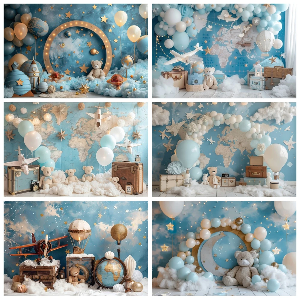 Newborn Baby Birthday Party Backdrop Toy Bears Balloons Moon Star Sky Baby Shower Cake Smash Photography Background Photo Studio
Newborn Baby Birthday Party Backdrop Toy Bears Balloons Moon Star Sky Baby Shower Cake Smash Photography Background Photo Studio