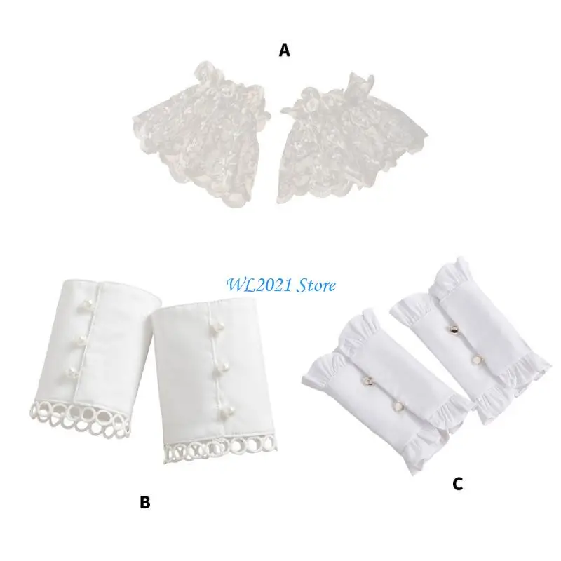 G5GC Lace Wrist Cuffs For Shirts Sweater Simple False Sleeve Ornament Lace Brim Sleeves False Wrist Cuffs
G5GC Lace Wrist Cuffs For Shirts Sweater Simple False Sleeve Ornament Lace Brim Sleeves False Wrist Cuffs