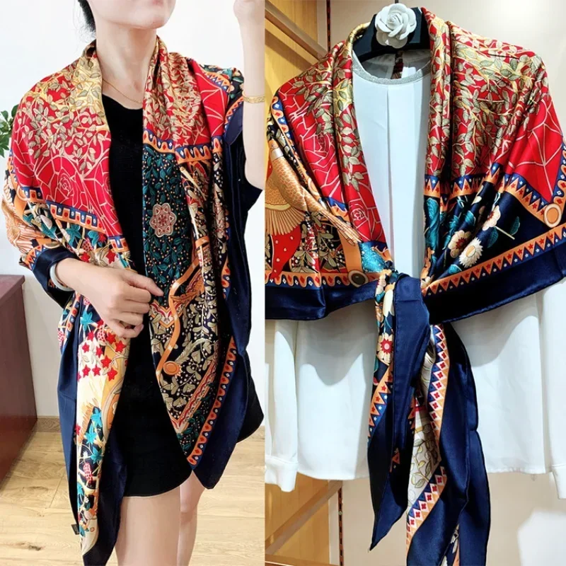 High-end Elegant Women's Fine Life Tree Print Quality 18MM Plain Satin Silk Hand-rolled Edge Versatile Large Square Scarf Shawl
High-end Elegant Women's Fine Life Tree Print Quality 18MM Plain Satin Silk Hand-rolled Edge Versatile Large Square Scarf Shawl