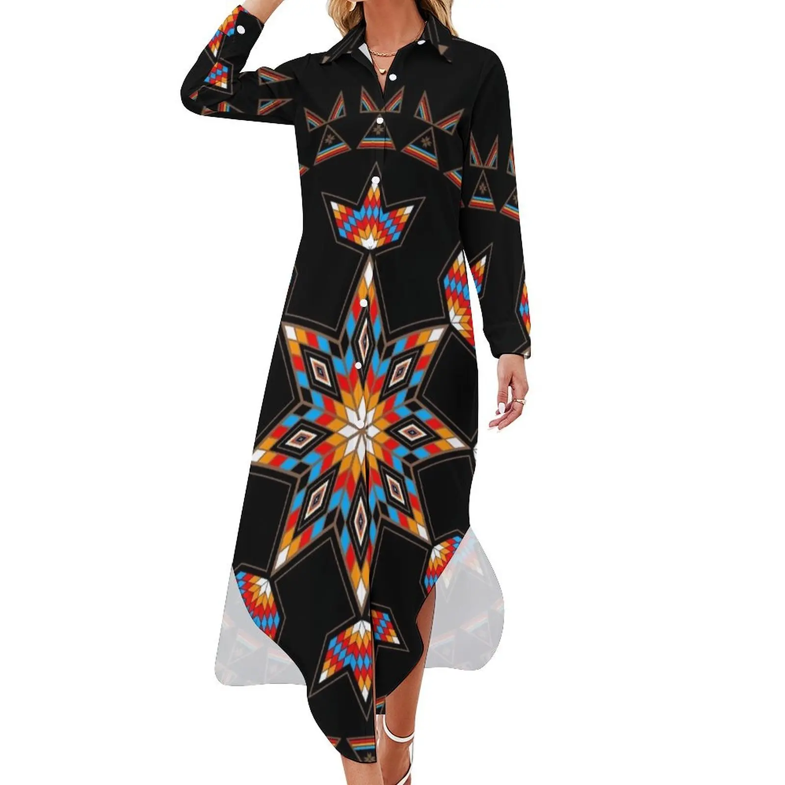 Morning Star Long Sleeved Shirt Dress women's clothing korea stylish Dress for pregnant women beach dresses cute dress
Morning Star Long Sleeved Shirt Dress women's clothing korea stylish Dress for pregnant women beach dresses cute dress