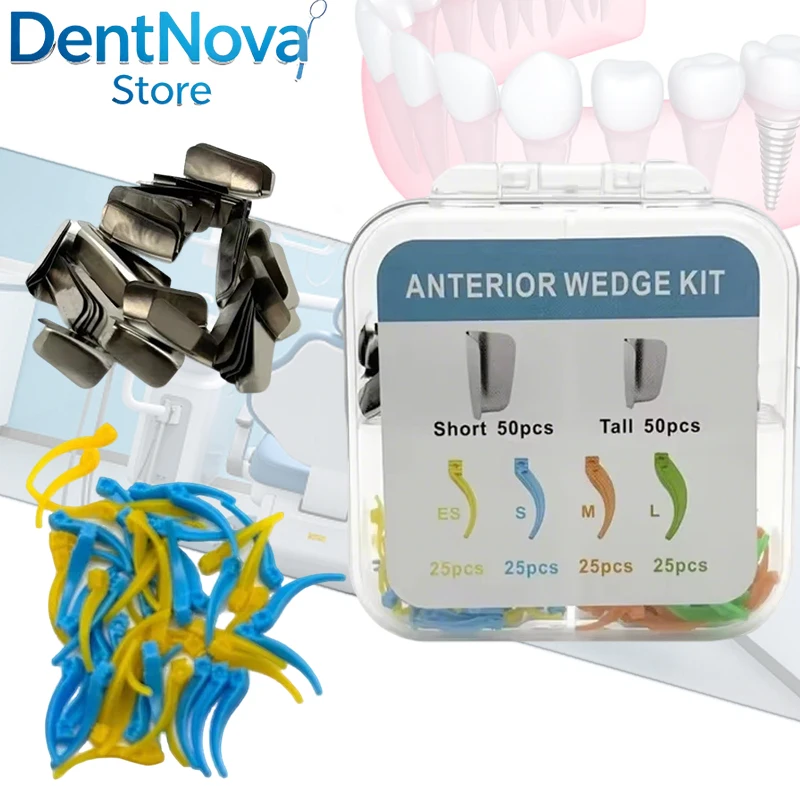 200Pcs Dental Matrix System, Polished Matrix Bands, Wedges Kit for Posterior Restoration
200Pcs Dental Matrix System, Polished Matrix Bands, Wedges Kit for Posterior Restoration