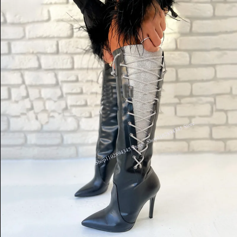 Black Patent Leather Lace Up Boots Thin High Heel Pointed Toe Fashion Sexy 2024 Casual Big Size Woman Shoes Zapatillas Mujer
Black Patent Leather Lace Up Boots Thin High Heel Pointed Toe Fashion Sexy 2024 Casual Big Size Woman Shoes Zapatillas Mujer