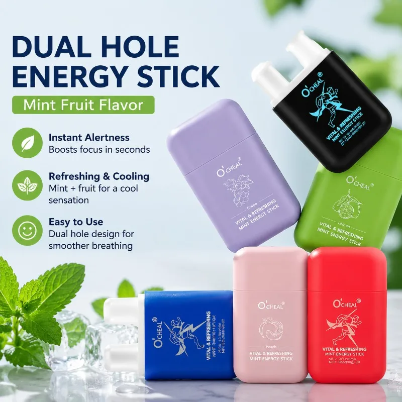Dual Aperture Energy Inhaler Mint Fruit Aroma Nasal Stick Refreshing Scent Relief Drowsiness for Drivers Long Trip Wake Up Nasal
Dual Aperture Energy Inhaler Mint Fruit Aroma Nasal Stick Refreshing Scent Relief Drowsiness for Drivers Long Trip Wake Up Nasal