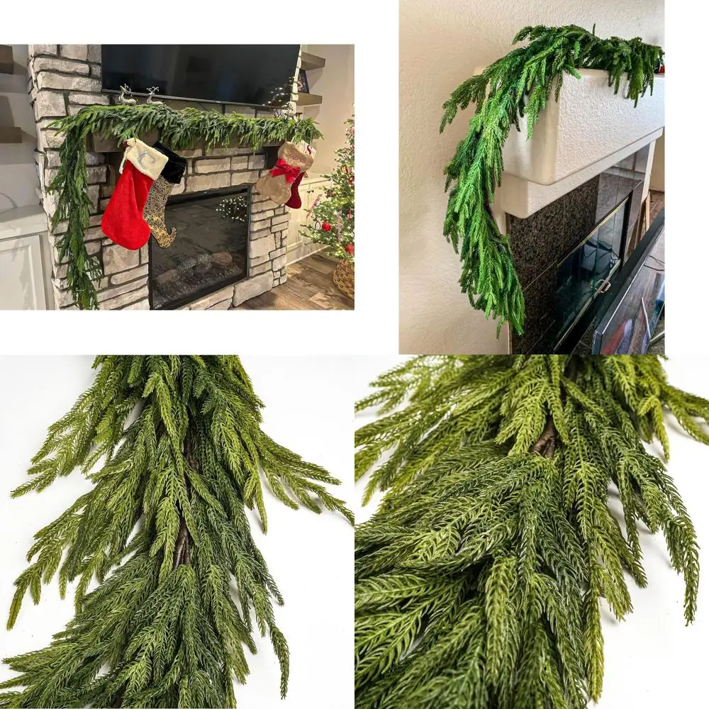 Реалистичная 6-футовая рождественская сосновая гирлянда, искусственная зелень для стола, мантии, настенных украшений
Реалистичная 6-футовая рождественская сосновая гирлянда, искусственная зелень для стола, мантии, настенных украшений