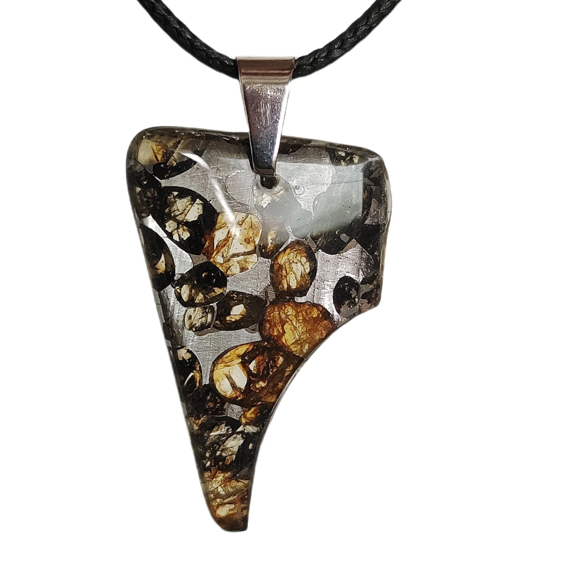 3.6g Seymchan Pallasite Olive Meteorite Premium Pendant Specimen Natural Meteorite Material Handmade pendant Collection- LB051
3.6g Seymchan Pallasite Olive Meteorite Premium Pendant Specimen Natural Meteorite Material Handmade pendant Collection- LB051