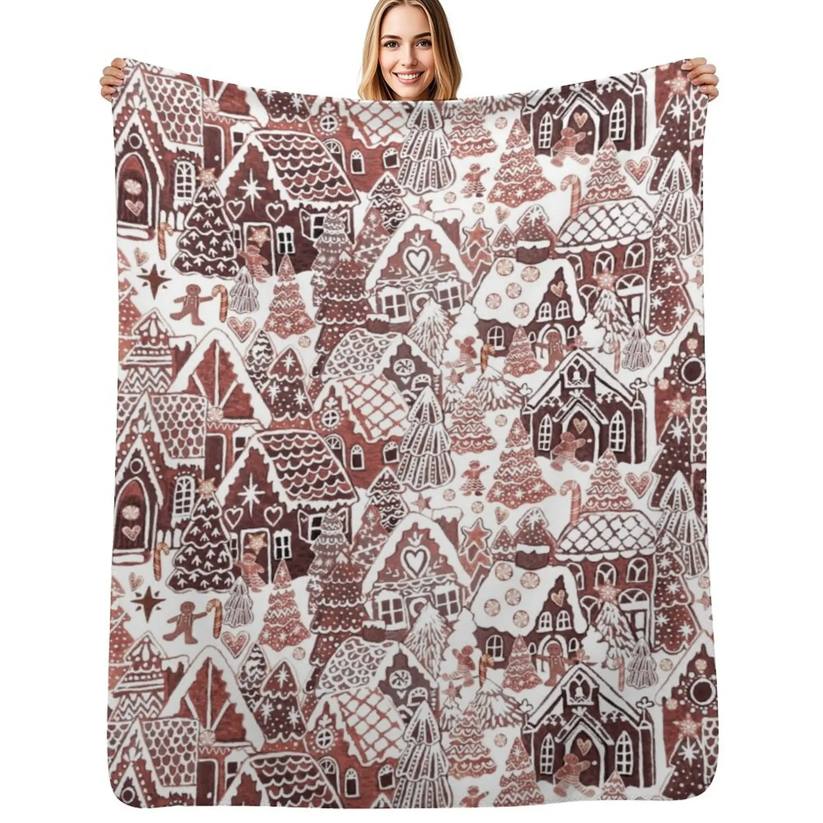 Christmas Gingerbread houses in a Gingerbread village Throw Blanket Plaid on the sofa Loose Flannel Fabric Blanket
Christmas Gingerbread houses in a Gingerbread village Throw Blanket Plaid on the sofa Loose Flannel Fabric Blanket