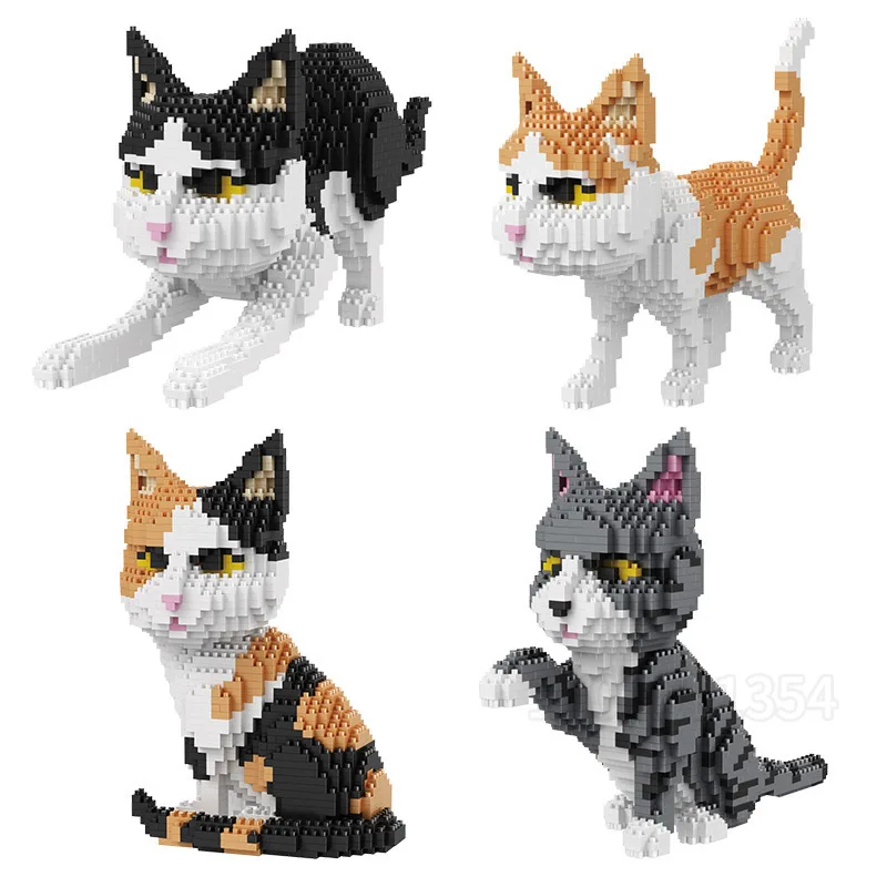 New Cat Building Block Toys Children's Educational Splicing Building Block Toys Small Particle Cat Building Block Ornaments
New Cat Building Block Toys Children's Educational Splicing Building Block Toys Small Particle Cat Building Block Ornaments