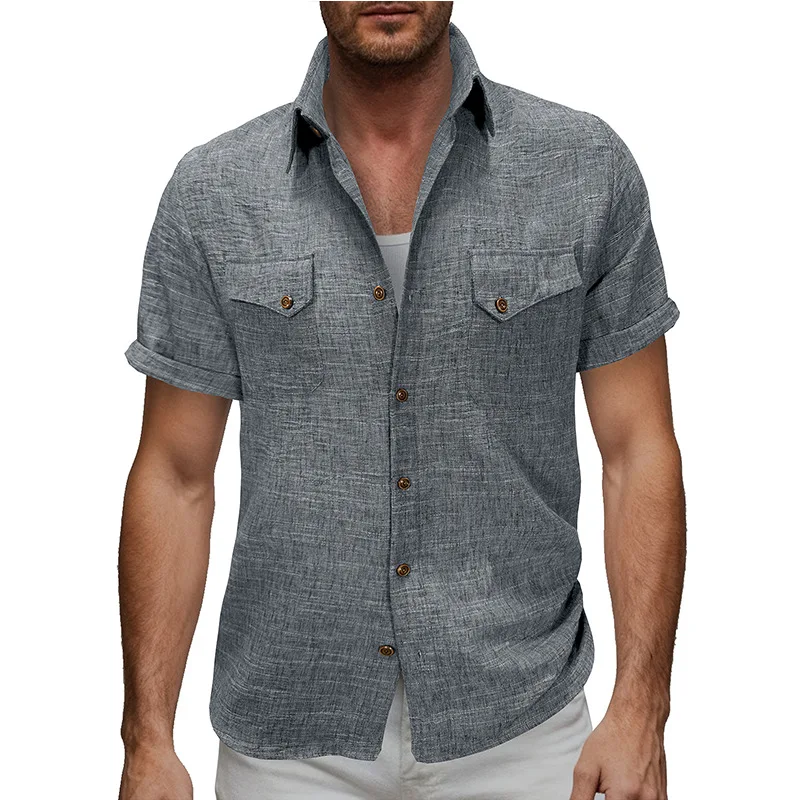 2026 New Casual Men's Short Sleeve Double Pocket Shirt Daily Breathable Short Sleeve Top
2026 New Casual Men's Short Sleeve Double Pocket Shirt Daily Breathable Short Sleeve Top