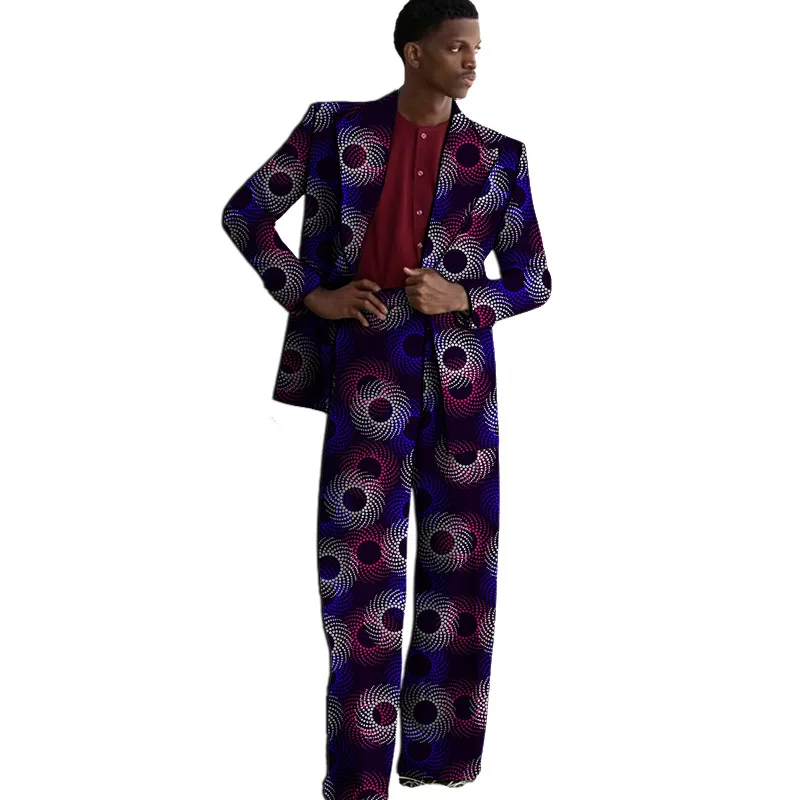African Design Couture Men‘s Casual Suits Blazer&Pant Street Styled Party Wear Tailor Made Male Dance Costume
African Design Couture Men‘s Casual Suits Blazer&Pant Street Styled Party Wear Tailor Made Male Dance Costume