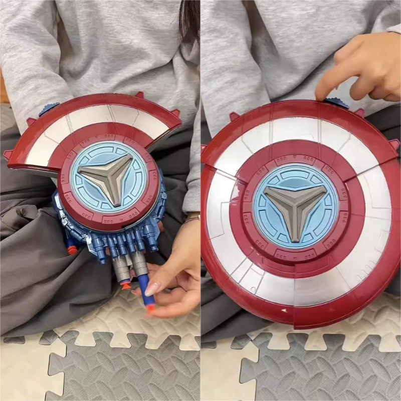 Cosplay Captain America Shield Soft Nerf Bullet Launcher Deformation Hidden Gun Costume Fancy Dress Party Anime Stage Show Props
Cosplay Captain America Shield Soft Nerf Bullet Launcher Deformation Hidden Gun Costume Fancy Dress Party Anime Stage Show Props