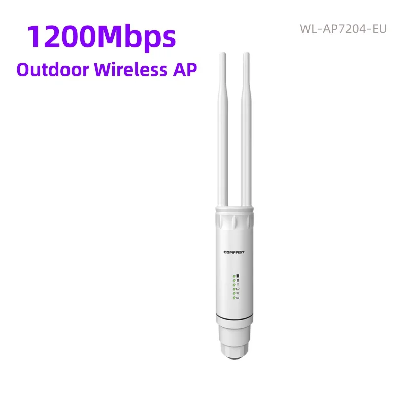 1200Mbps Outdoor Wireless AP Wifi 5 Access Point AP Router 2.4G 5G Dual Band Long Range Coverage Support 24V POE WL-AP7204-EU
1200Mbps Outdoor Wireless AP Wifi 5 Access Point AP Router 2.4G 5G Dual Band Long Range Coverage Support 24V POE WL-AP7204-EU
