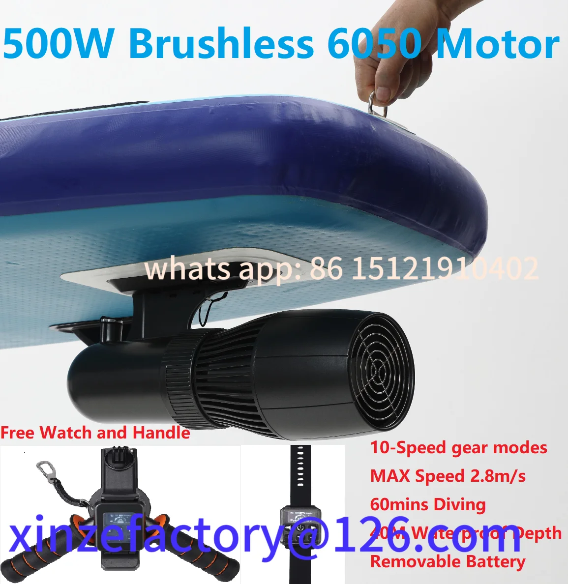 Be suitable for Adults Kids 500W Water Scooter Eco-friendly Kayak Booster
Be suitable for Adults Kids 500W Water Scooter Eco-friendly Kayak Booster