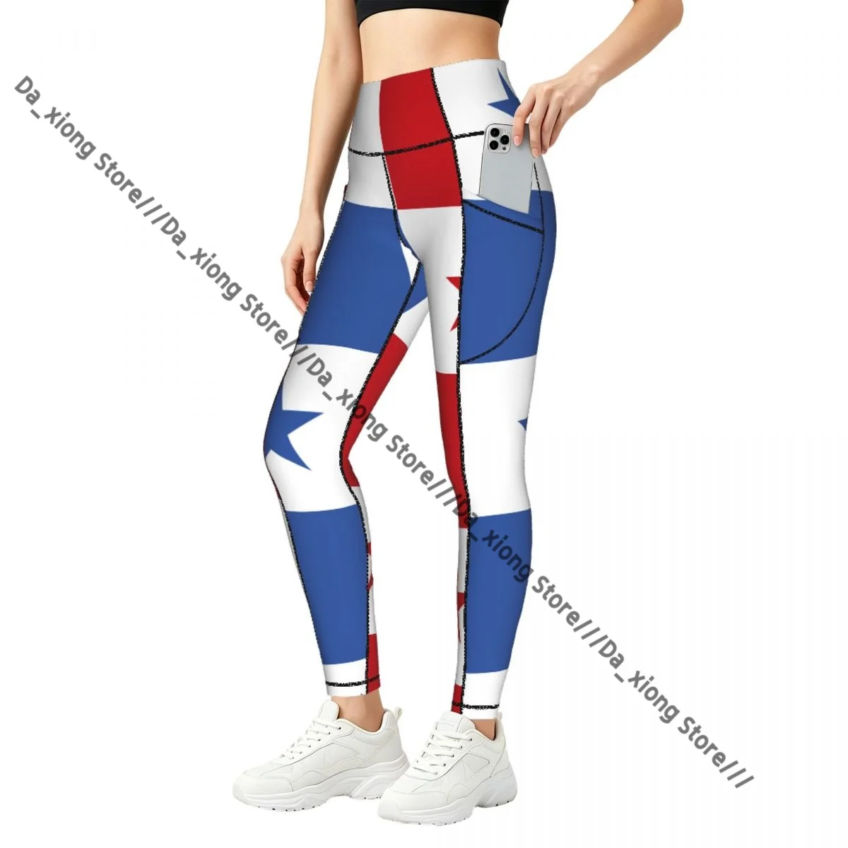 Ladies High Waist Yoga Leggings With Side Pockets Panama Flag Sports Running Pants
Ladies High Waist Yoga Leggings With Side Pockets Panama Flag Sports Running Pants