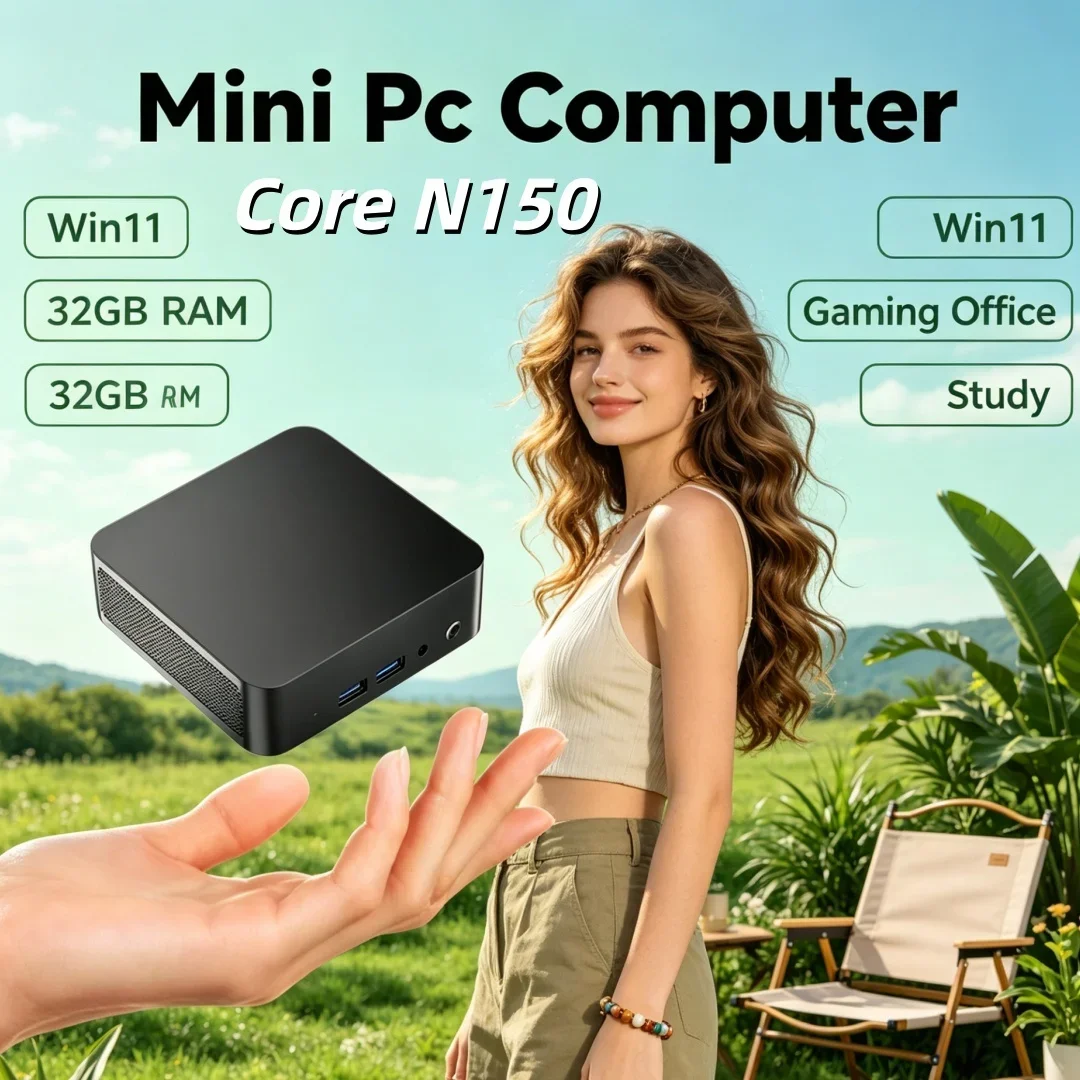 Stable Performance High Bright 4K HD Mini Desktop PC Core N150 Windows 11 Pro Office Study WIFI 6
Stable Performance High Bright 4K HD Mini Desktop PC Core N150 Windows 11 Pro Office Study WIFI 6