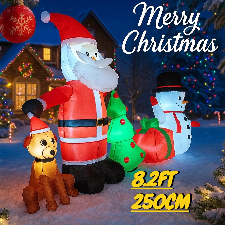 8.2FT Inflatable Christmas Set Santa Snowman Tree Gifts Toy Xmas Yard Party Decoration Festive Gift LED Supplies Home Ornament
8.2FT Inflatable Christmas Set Santa Snowman Tree Gifts Toy Xmas Yard Party Decoration Festive Gift LED Supplies Home Ornament