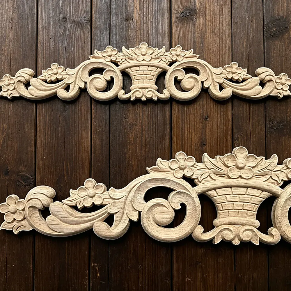 European Wood Carved Wood Lintel Wood Applique Film Decal Background Flower Home Decoration Accessories Decorations for Home
European Wood Carved Wood Lintel Wood Applique Film Decal Background Flower Home Decoration Accessories Decorations for Home