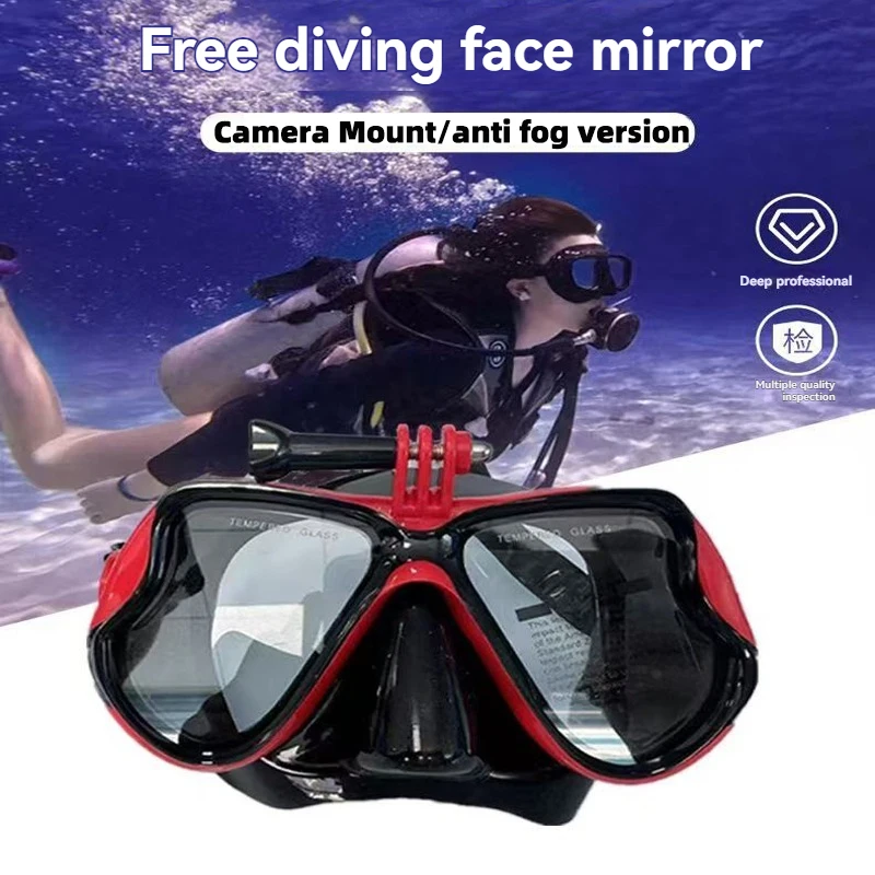 Adult Scuba Diving Mask with Camera Mount & Anti-Fog Coating,Integrated Silicone Nose Cover for Freediving Snorkeling Swim GoPro
Adult Scuba Diving Mask with Camera Mount & Anti-Fog Coating,Integrated Silicone Nose Cover for Freediving Snorkeling Swim GoPro