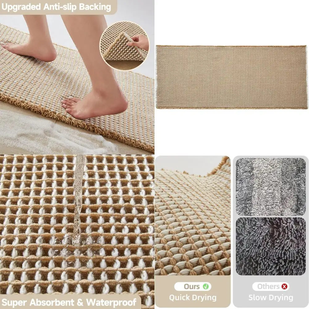 Коврик для ванной в стиле бохо, цвета хаки и белый, 60x24, нескользящий, супервпитывающий и быстросохнущий
Коврик для ванной в стиле бохо, цвета хаки и белый, 60x24, нескользящий, супервпитывающий и быстросохнущий