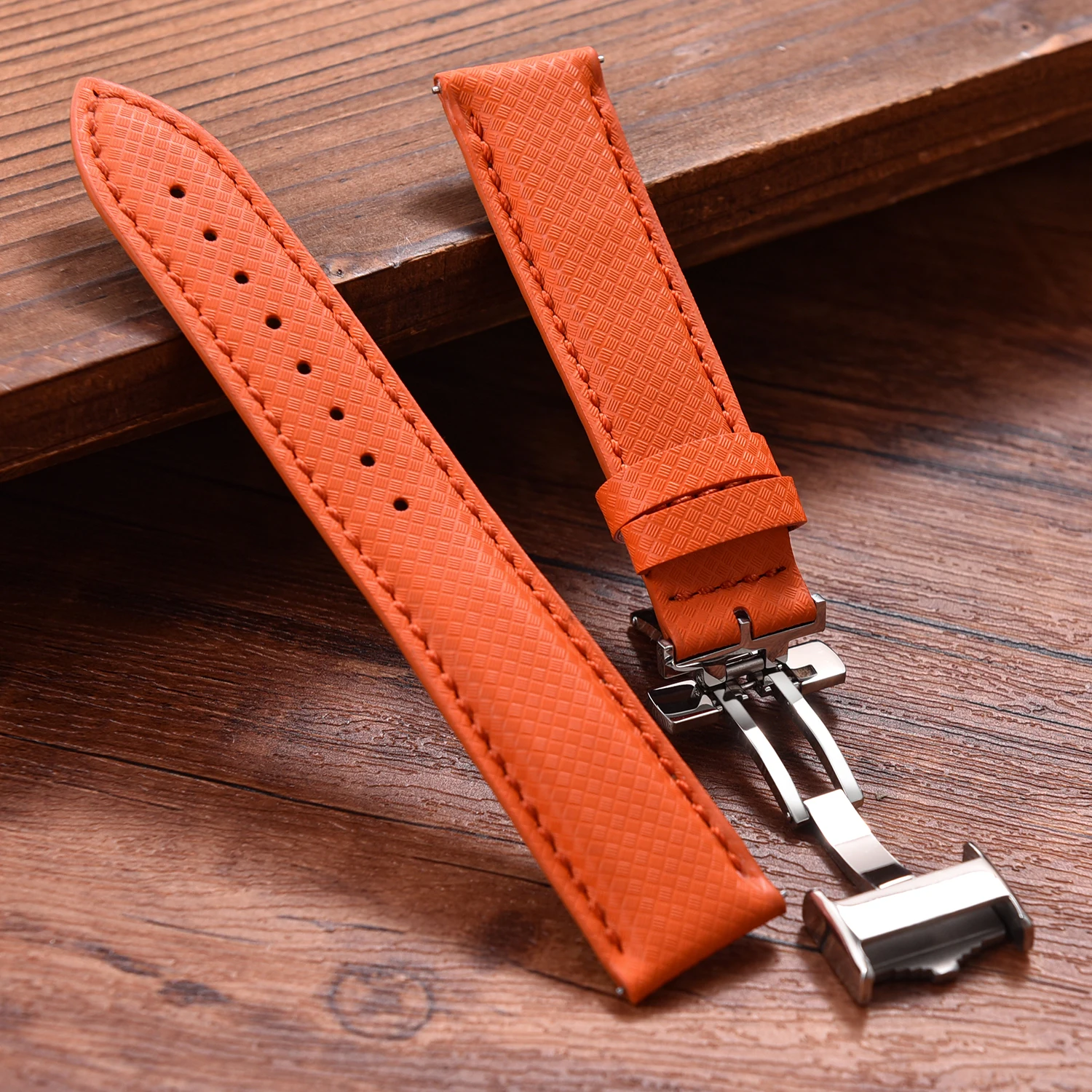 18 19 20mm 22mm FKM Rubber Leather Strap Quick Release Sailcloth Leather Watch Band Butterfly Buckle Bracelet For Cartier Seiko
18 19 20mm 22mm FKM Rubber Leather Strap Quick Release Sailcloth Leather Watch Band Butterfly Buckle Bracelet For Cartier Seiko