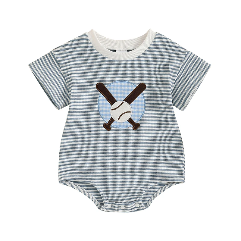 0-18M Newborn Baby Boy Striped Romper Baseball Embroidered Short Sleeve Bodysuit Casual Summer Clothes
0-18M Newborn Baby Boy Striped Romper Baseball Embroidered Short Sleeve Bodysuit Casual Summer Clothes